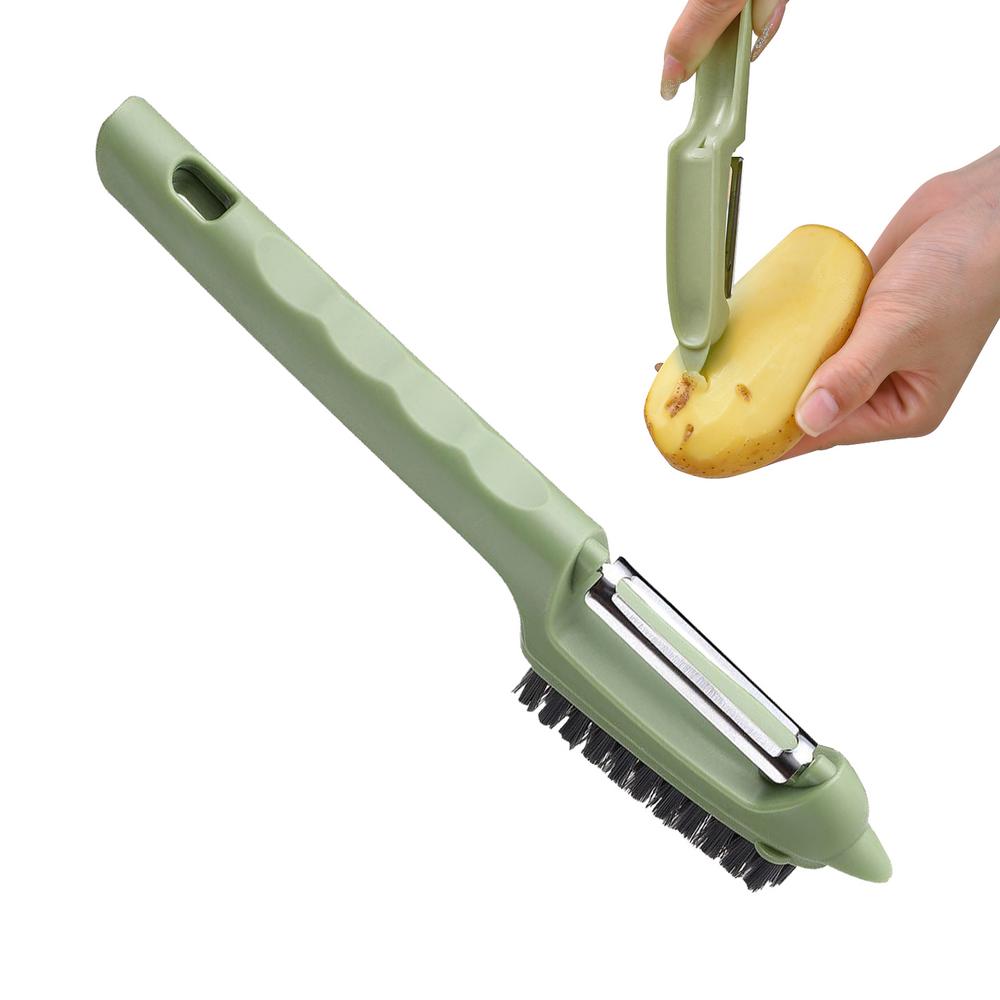 Vegetable Brush Carrot Peeler Flexible Potato Brush Detachable Vegetable Cleaning Brush Robust Vegetable Scrub For Kitchen