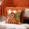 Autumn Pumpkin Throw Pillow Covers With Digital Printing Of Short Plush Fabric Car-Shaped Sofa Cushion For Office Home Decor