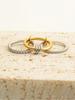 Copper Metal Luxury Multiple Levels Of Interlocking Zircon Ring Designed For Women Daily Life Trendy Fashion High Quality High Quality Fine High