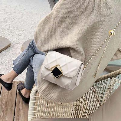 Small Bag New Trendy Leather Fashion Versatile Women's Bag High-end Chain Messenger Bag Women's Bag