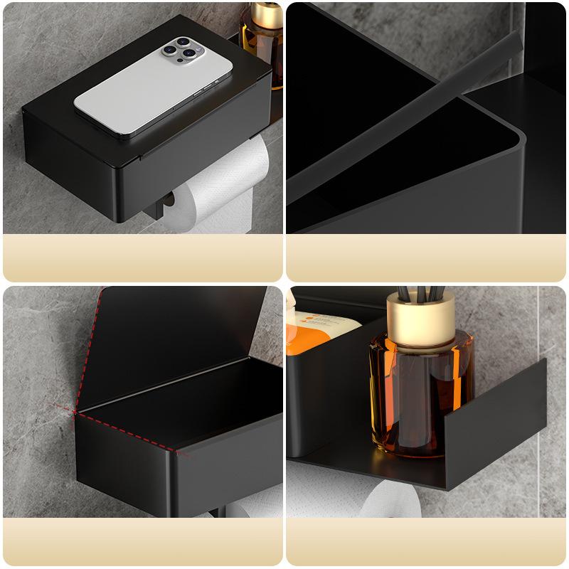 Toilet Paper Holder Stainless Steel Storage Rack Kitchen Placement Of Seasoning Bottles Bathroom Wall Roll Of Paper Phone Storag