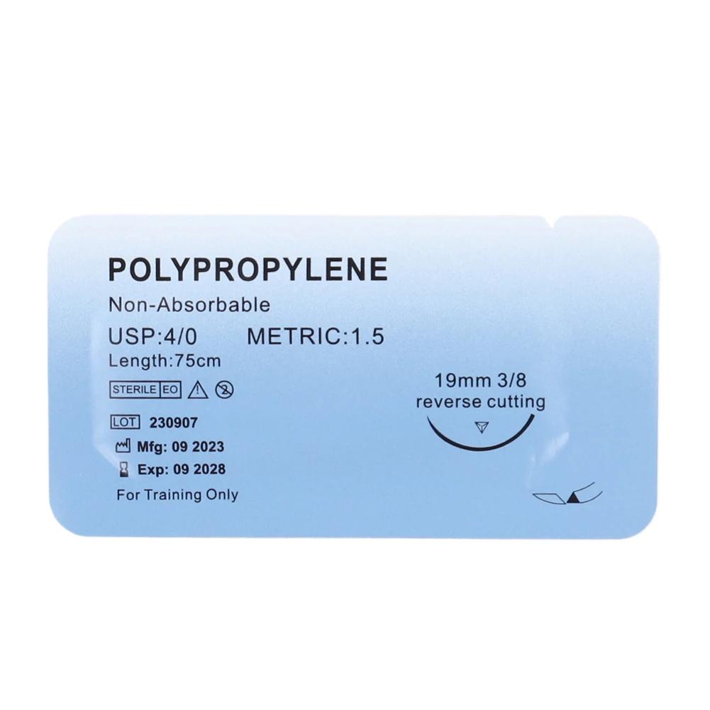 2/0 3/0 4/0 Medical Dental Sutures Nylon Silk Polypropylene Polyester Surgical Simulation Suture for Suture Teaching Exercises