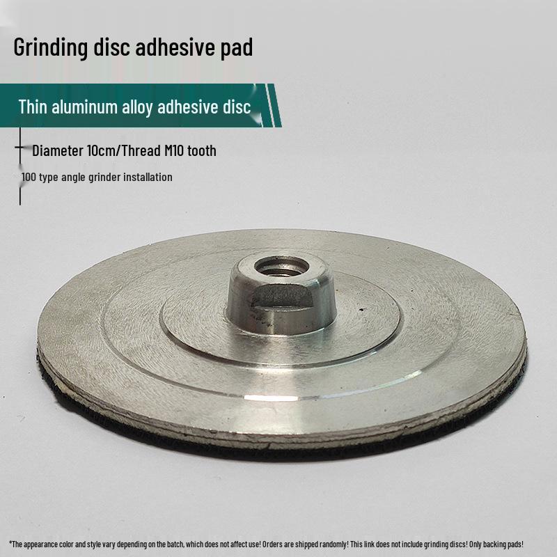 Self-Adhesive Stone Polishing Pad for Angle Grinders, Aluminum Alloy Disc with Water/Dry Grinding Capability and Sandpaper Suction Cup.
