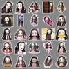 50 Nezuko Cartoon Stickers - Demon Slayer Anime Decorations for Phone Cases & Water Cups