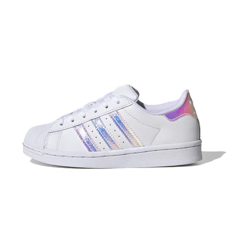 Adidas Superstar C White Iridescent Kids Sneakers Footwear-White FV3147