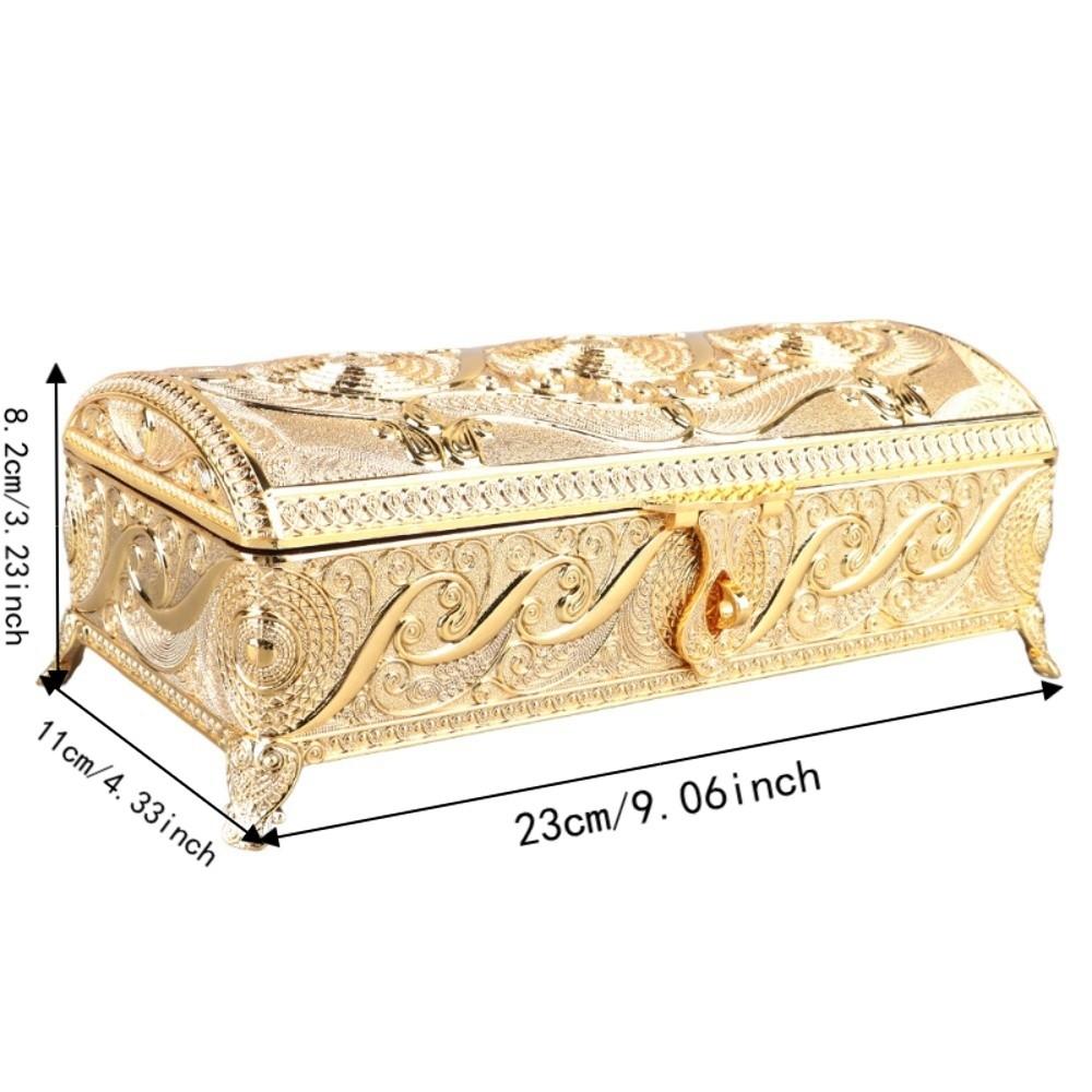 Soft Velvet Lining Trinket Storage Box Rectangular Treasure Storage Box Office Decor