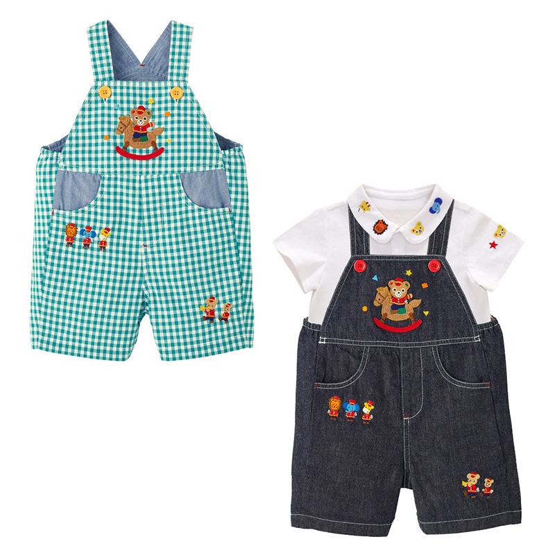

Stylish Kids Clothing: Embroidered Trojan Horse & Bear Overalls, Shorts, and Jeans for Boys & Girls 120 cm