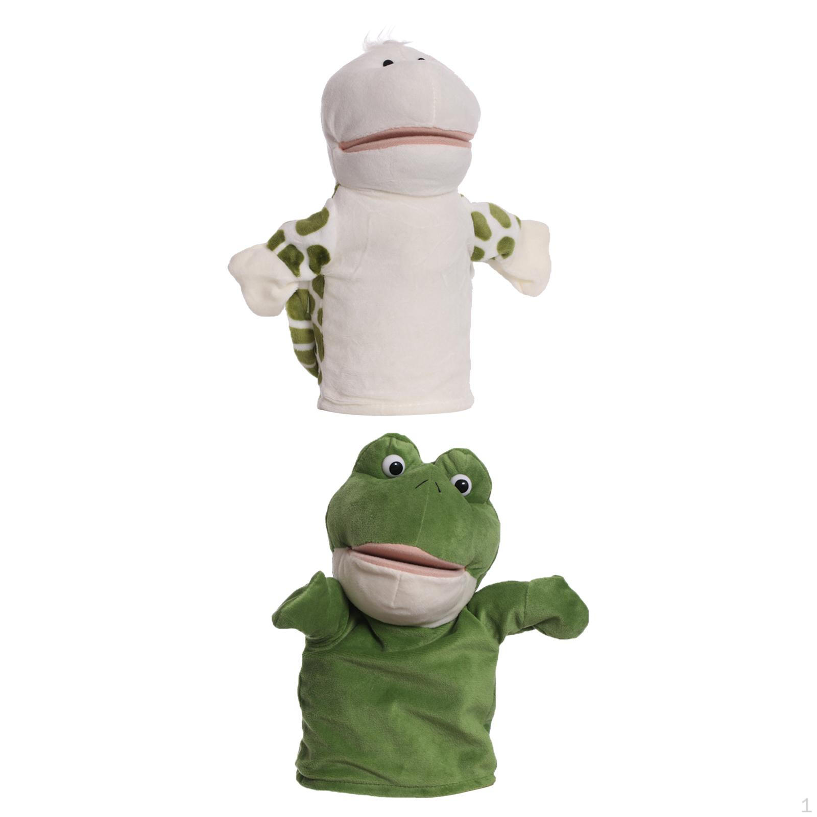 

Куклы для животных, развивающие игрушки для детей с подвижным ртом для ролевых игр Frog turtle