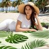 1pc, Tropical Style Oversized Soft Beach Towel, Monstera and Palm Leaf Print Pattern, Microfiber Bath Towel, Quick-Drying, Super