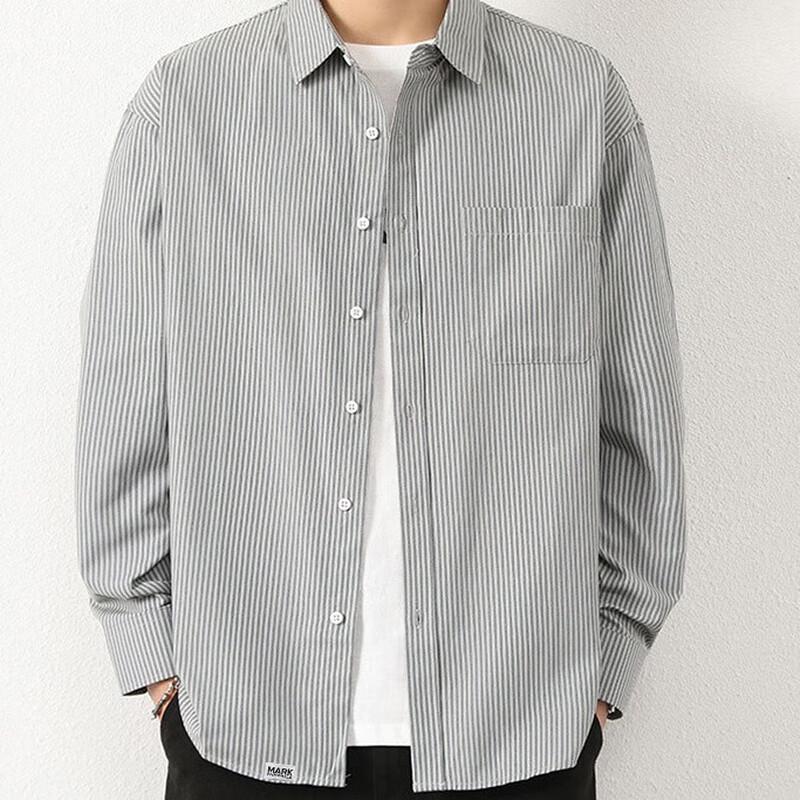 Mark Fairwhale Men's Striped Business Casual Shirt