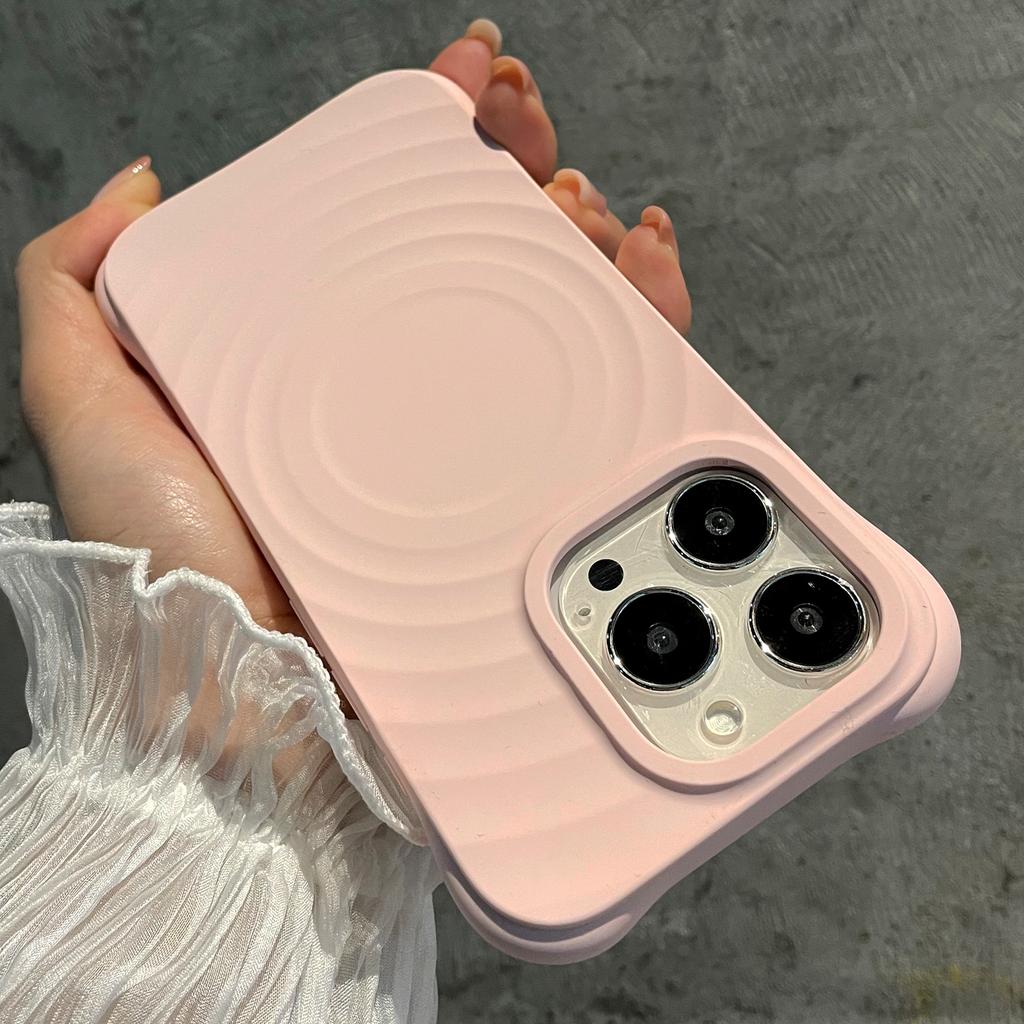 Ripple Liquid Silicon For Magsafe Wireless Charge Magnetic Case for iPhone 15 14 Plus 13 12 Pro Max Soft Shockproof Cover