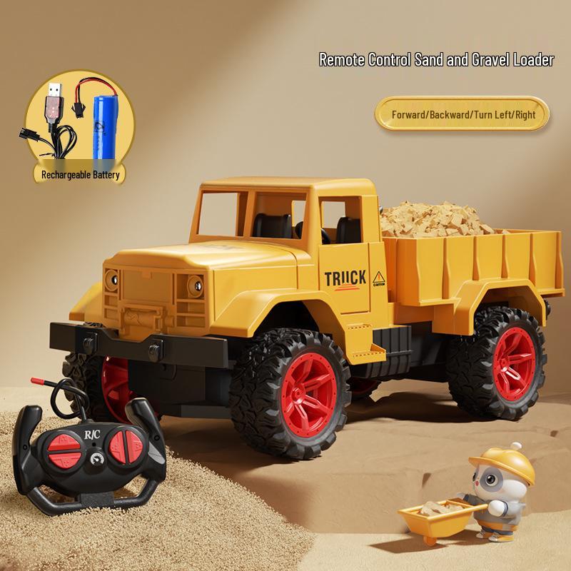 Kids  Remote Control Alloy Excavator Toy - Electric Construction Vehicle Model