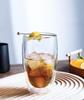 Yiteng Double-Walled Glasses, Set of 2, 450ml, Heat-Resistant, Double-Walled, for Coffee, Keeps Drinks Hot or Cold, Transparent, Condensation-Free, Mu