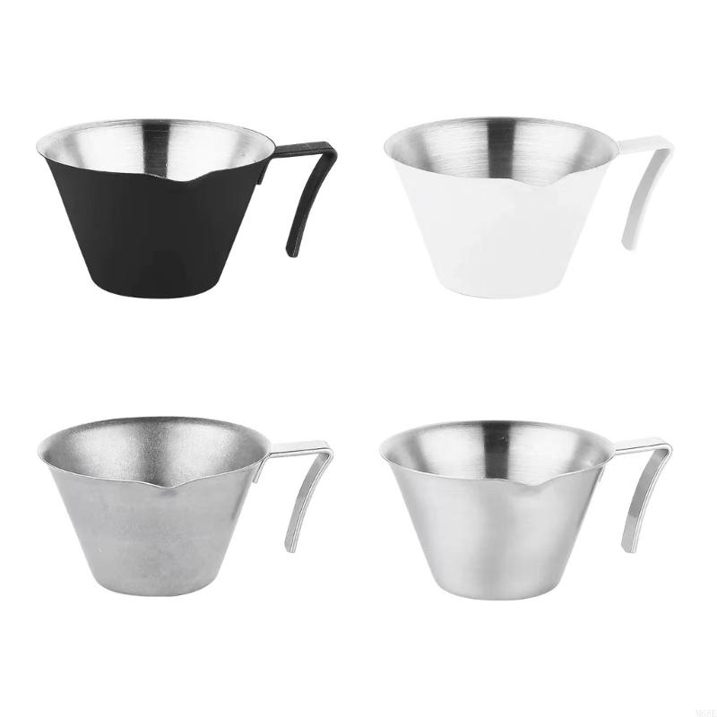 4Pcs Stainless Steels Espresso Coffee Extraction Cup with Graduated Measuring Cup Practical Ounces Cup Coffee Accessories M68E