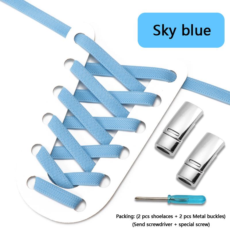 Flats Elastic Laces for Sports Tennis Magnetic Lock Shoelace Without Tying 8mm Thick Men No Tie Shoe Laces Shoes Accessories