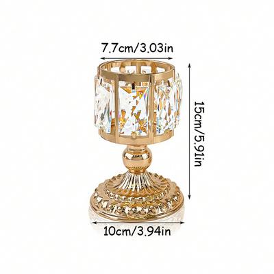1 Stück Glas Kerzenständer Kreative Hochzeitsdekoration Zuhause Sanfte Dekoration Hochzeitskerzenhalter
