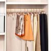 Amber Home Roségold Hose mit Verbindungsstahlmetall Praktische Starke Kompakte Kleiderbügel Kleiderbügel, 12er-Pack Haken, Platzsparende Kleiderbügel, Aufbewahrung,