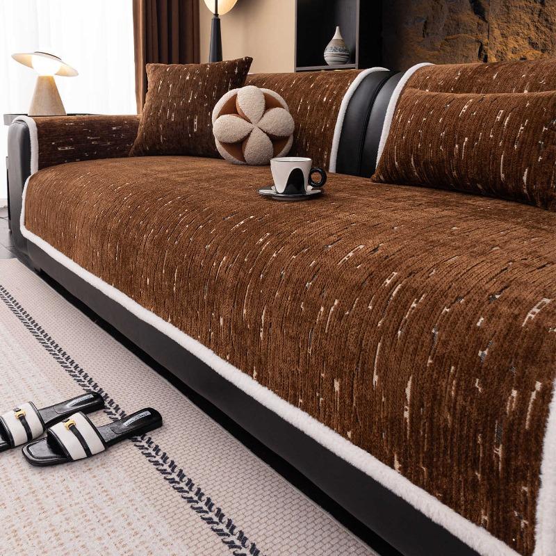 Soft and Sticky Sofa Cover Anti Slip Straight Row One-piece Laying Sofa Cushion Cover Skin Friendly Suitable for All Seasons