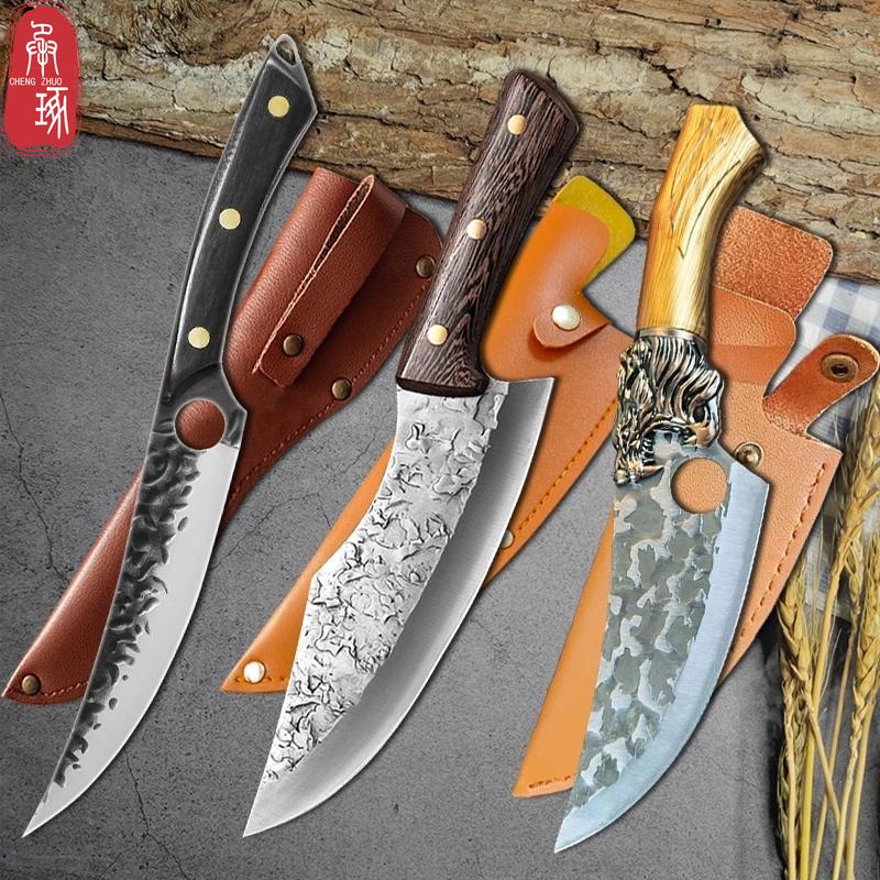 

Нож для резки мяса без костей из нержавеющей стали, скульптура рыбы, нож для фруктов и овощей, кухонный нож ручной ковки