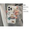 Childlike Cartoon iPhone 15 Apple 16 Pro Max Phone Case with Cat Design, Suitable for 17, 14, 13, Soft and Magnetic