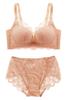 Model Featured In Anan High Soft and Slim Bra [Charmake Body] Bra, Shorts, Side, Non-Wired, (Coral Pink, XL)