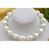 Necklaces Pendants, Huge AAA++ Large Fashion 20Mm South Sea White Baroque Shell Pearl Necklace 20"