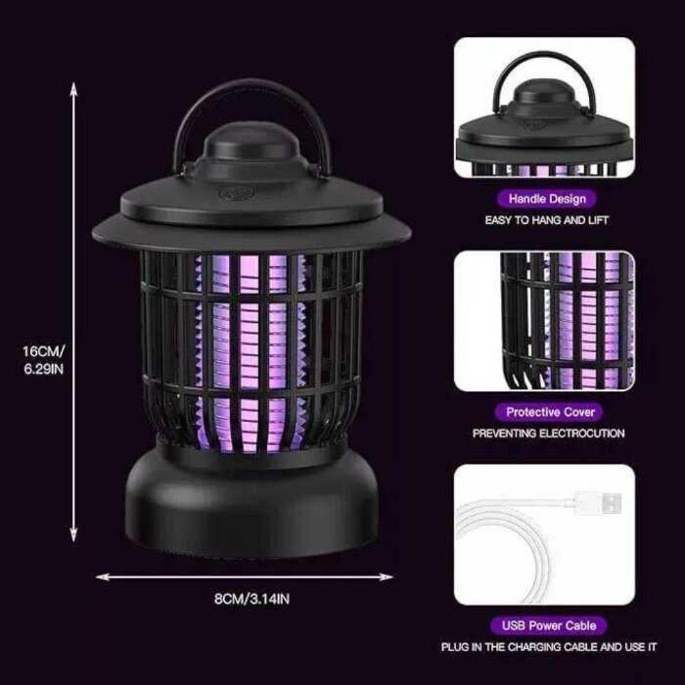 Portable Electric Camping Light Purple Light Mosquito Trap Easy To Use Mosquito Lamp  Outdoor