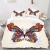 Butterfly Style - Digital Printed Duvet Kit - Polyester - Bedroom Decor -1 Bed Cover +2 Pillowcase (no Pillow Core)