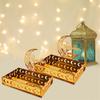 Ramadan Tray Table Centerpieces Plate Acrylic Ramadans Eid Mubarak Decorations for Home 2026 Islam Muslim Festival Party Gifts