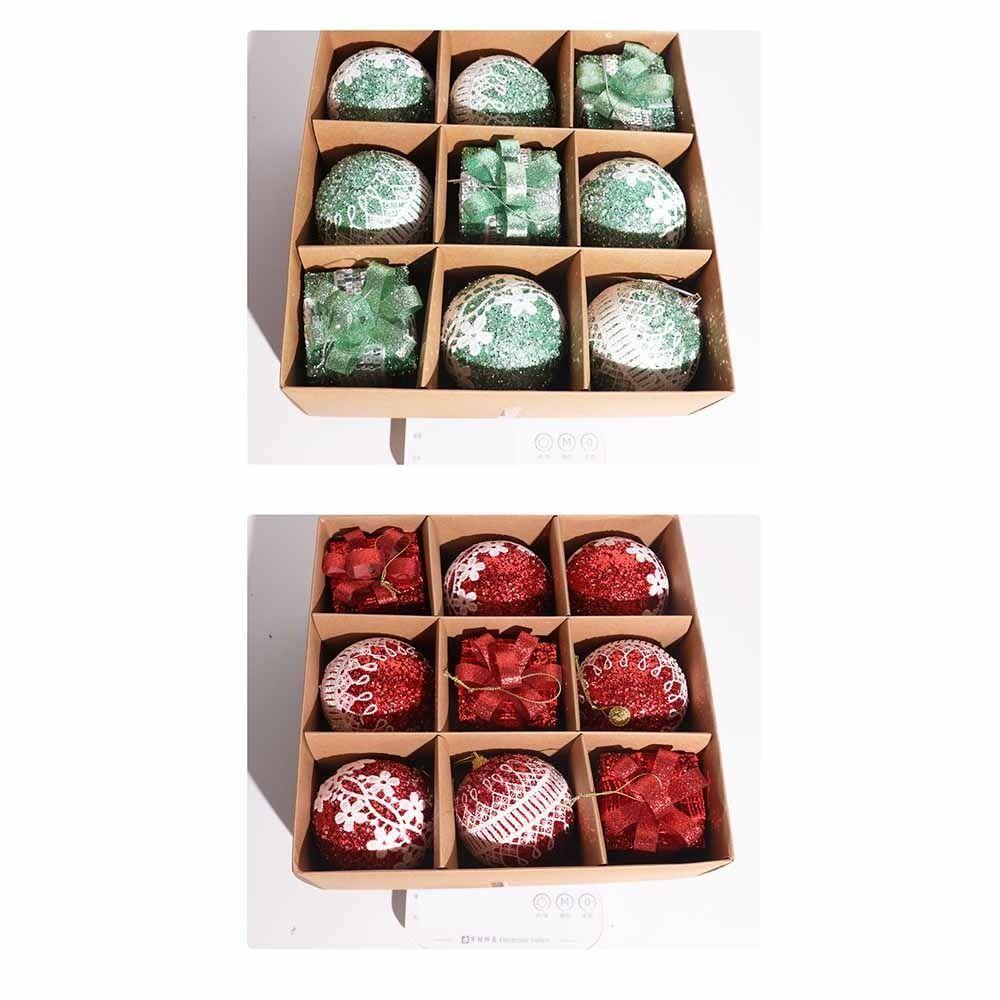 Shatterproof Christmas Baubles Glitter Christmas Tree Topper Xmas Tree Hanging Ball  Holiday Party