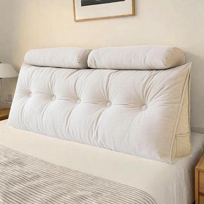 Nordic Style Triangular Headboard Cushion, Soft Tatami Lumbar Support Double Backrest Pillow.