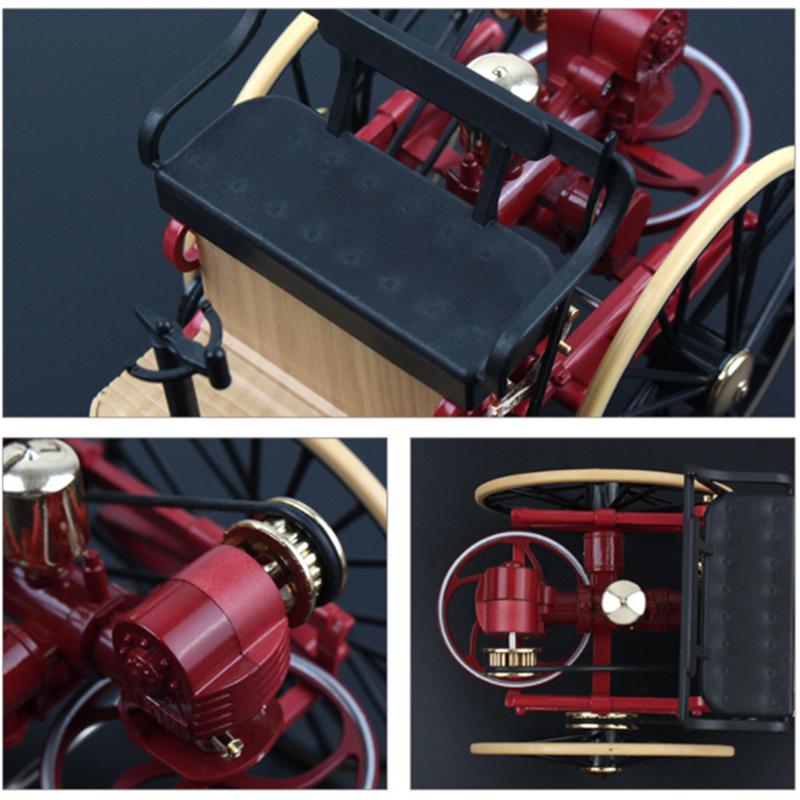 1:12 Eerste Patent Motor Klassiek Legering Stoomauto Model Diecasts Metaal Speelgoed Voertuigen Retro Driewieler Auto Model Collectie Cadeau