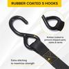 2Pcs Retractable Ratchet Tie Down Straps - 680kg Guaranteed Max Break Strength,Use for Boat, Securing Cargo