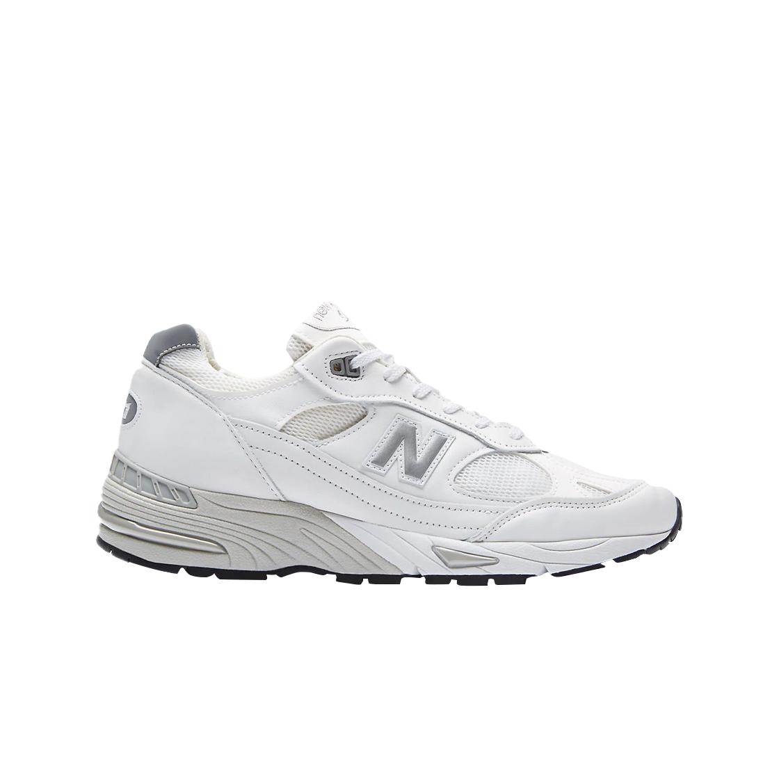 

New Balance 991 Сделано в Великобритании Белые Серебристые Мужские Кроссовки M991WHI