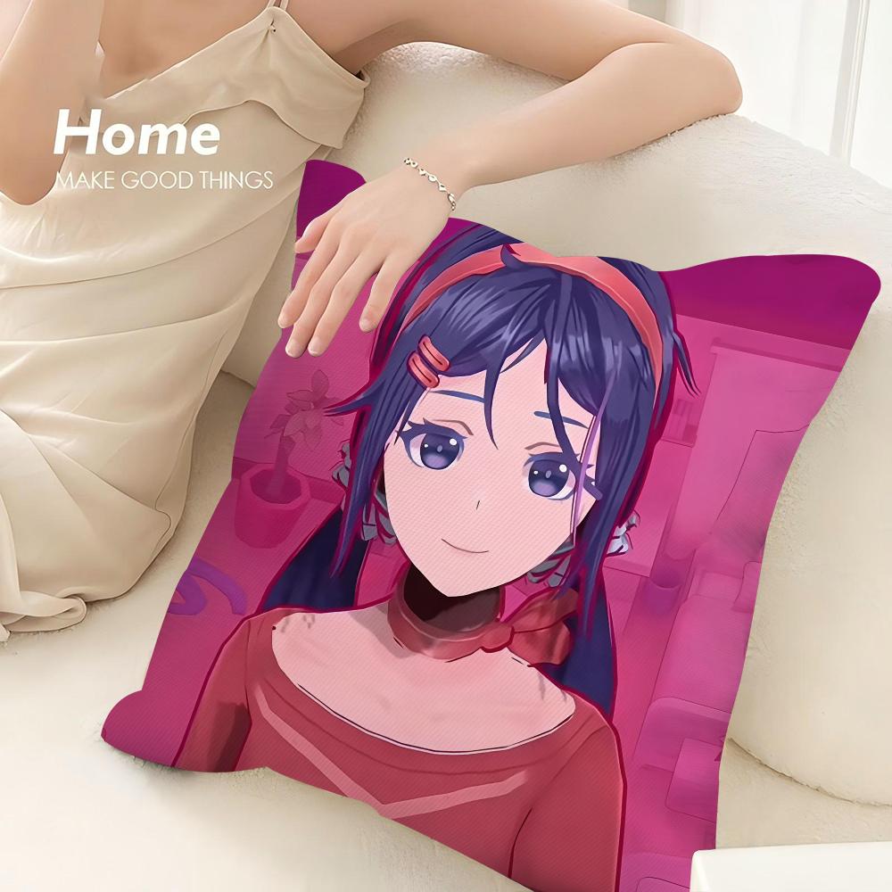M-MiSide Mita Pillow Case Sofa Decorative Home Double-sided Print Plush Square Throw Pillow Covers Cushion Decor Cover