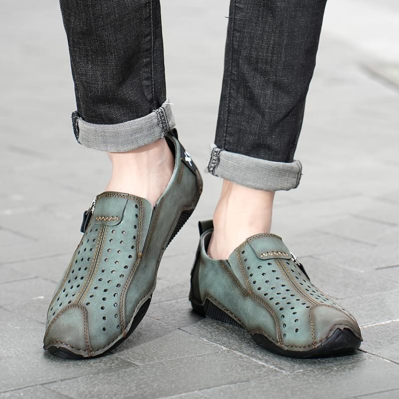 Fashion Spring Breathable and Comfortable Hot Selling Casual Octopus Luxury Brand Punching Loafers Classic Soft Sole Men's Outdoor Shoes