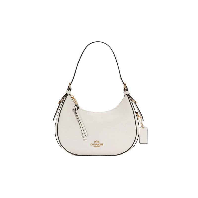 

COACH Kleo 21 classic solid color zipper closure leather armpit bag hand crossbody shoulder bag women s white білий