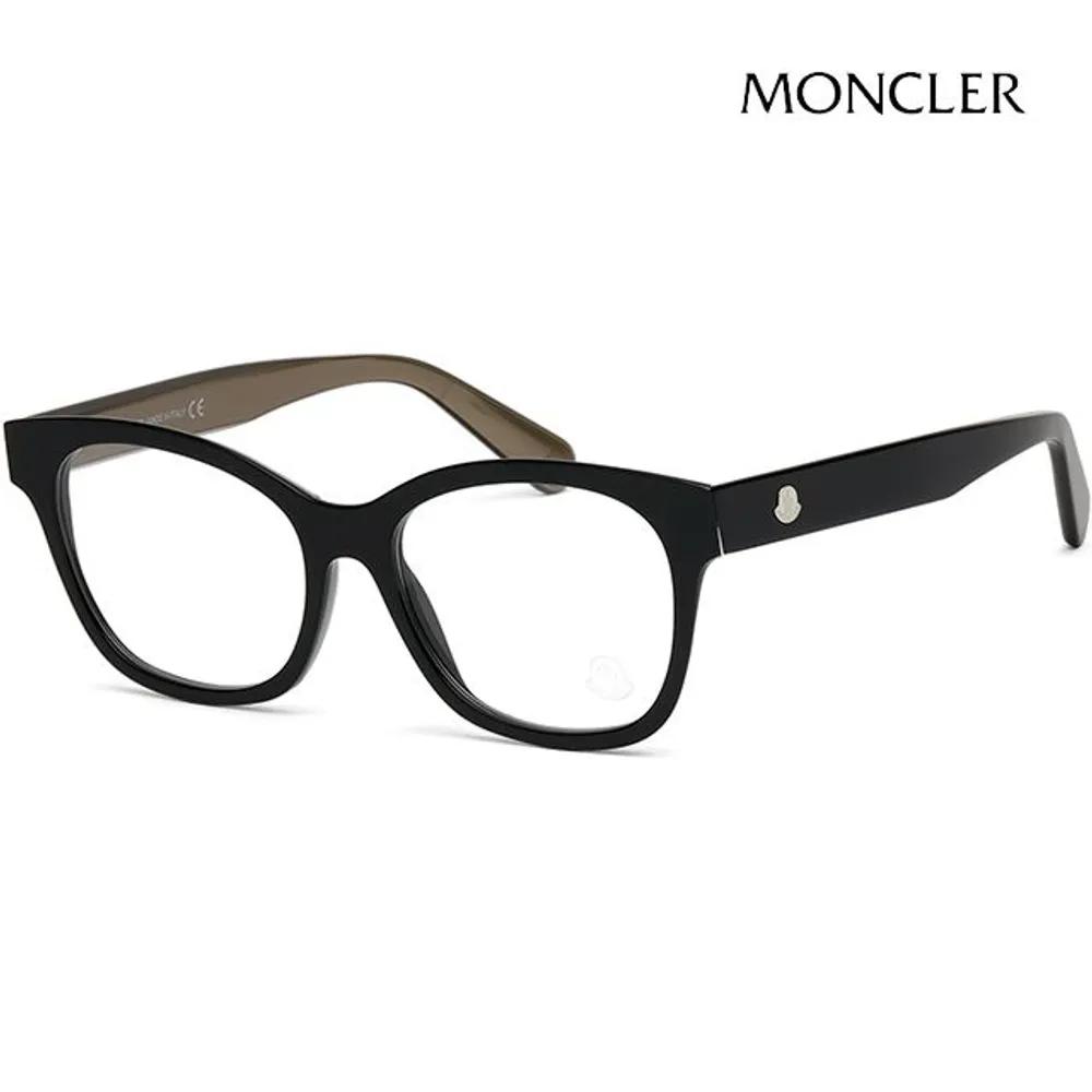 Moncler Eyeglass Frames ML5133 001 Men s & Women s Square Black Horn-rimmed