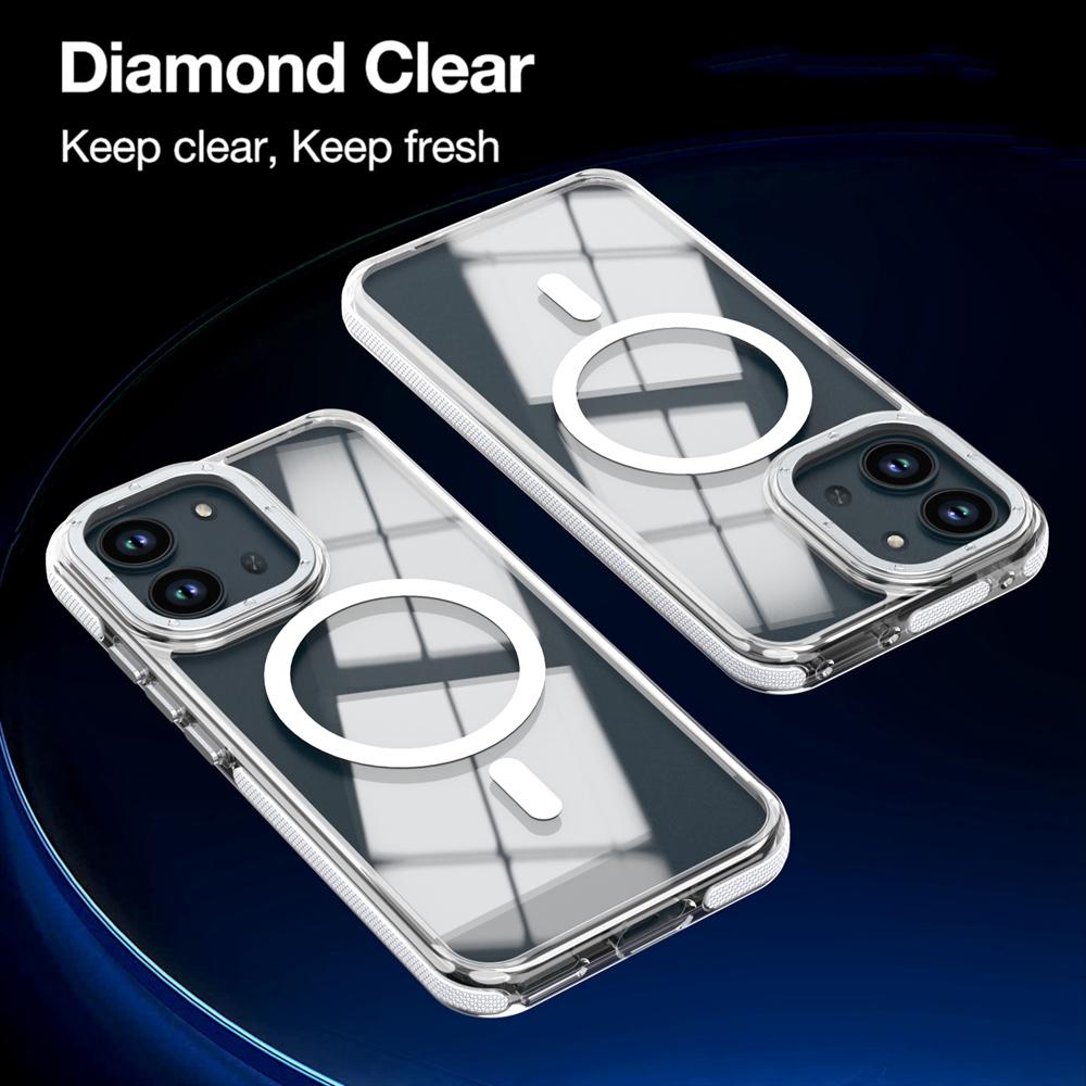 KEYSION HD Transparent Magnetic Case for MagSafe for Redmi 15C 171mm Clear Shockproof Phone Back Cover for Xiaomi POCO C85