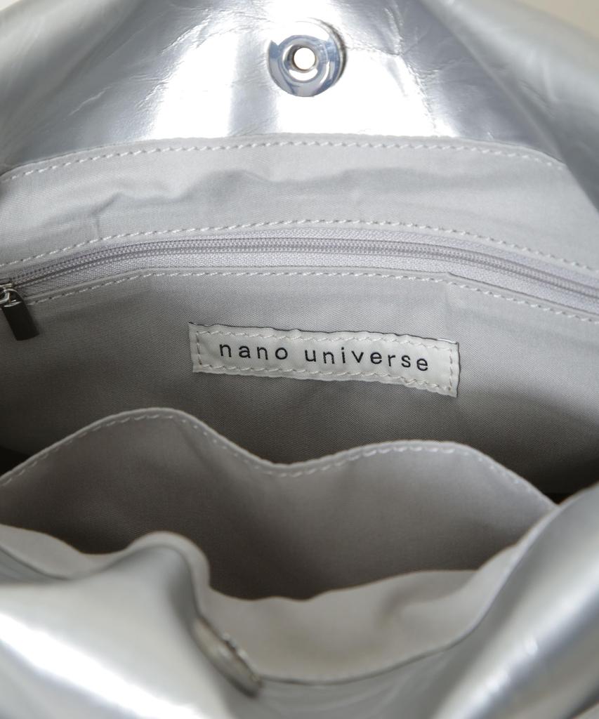 Nano Universe Women's Chain Shoulder Bag with Gathering, F 010, Black, 673-6132300