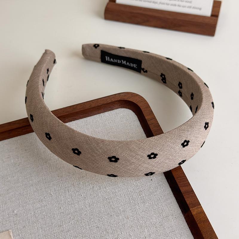 Polka Dot Hair Bands for Women Floral Print Hair Hoop Headbands Sweet Girls Plaid Hairband Hair Accessories Headwear Headdress