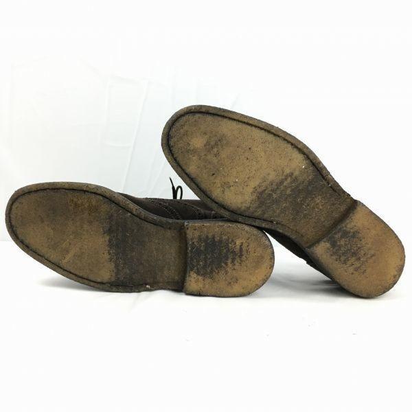 SAXONE Size 8 (26.5cm) British Vintage Crepe Sole Wingtip Dark Brown Men's(USED)