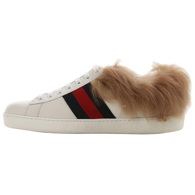 Gucci Wmns Ace Wool Embroidered 'Bee' 496093 0FI50 9096