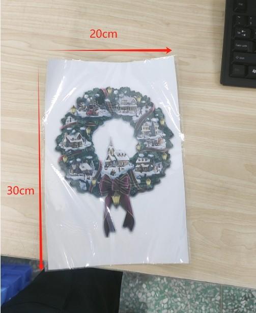 Christmas Village Wreath Decorations Paste Window Paste Stickers Party