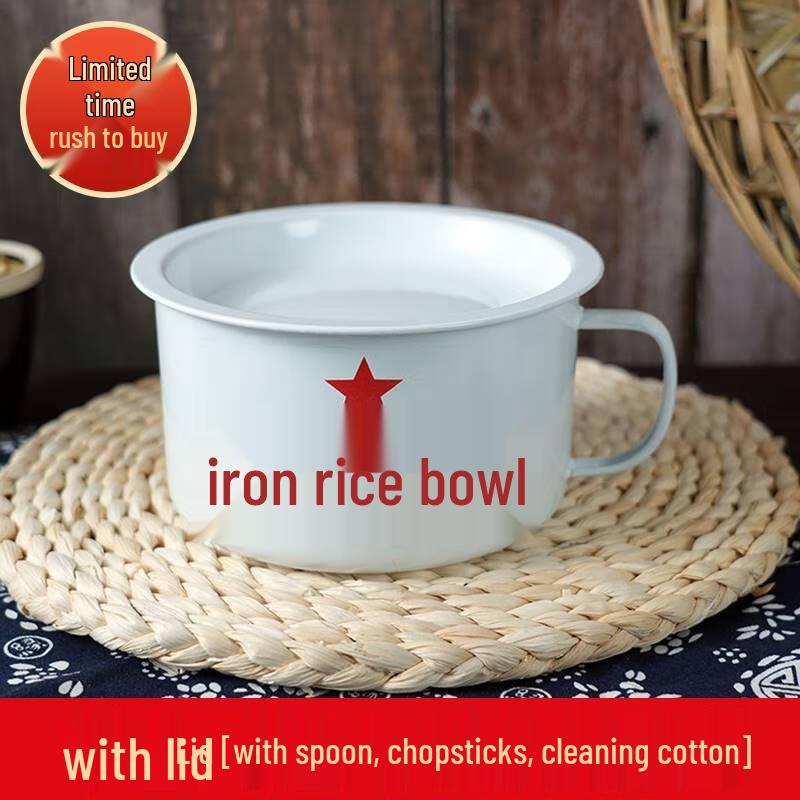 Vintage Enamel Instant Noodle Bowl 15cm