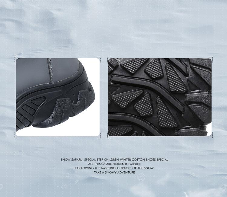 Men's Thickened Wool Cotton Boots: Non-Slip, Warm, Cold-Resistant, Large Size Snow Boots for Elderly