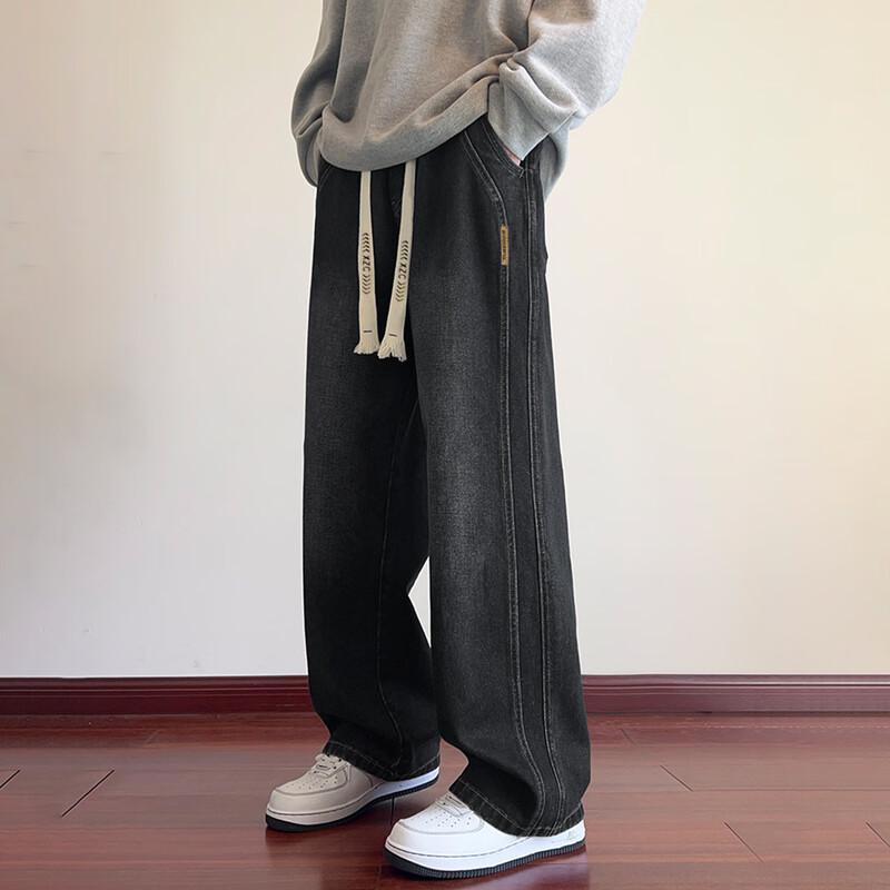 

Мужские джинсы прямого кроя с боковыми вставками 2XL