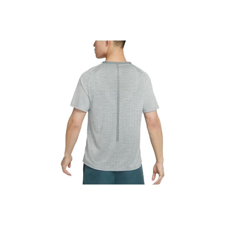 Nike T Shirts Men's Smoke Gray Crew Neck Moderate Straight Fit DM4754-084