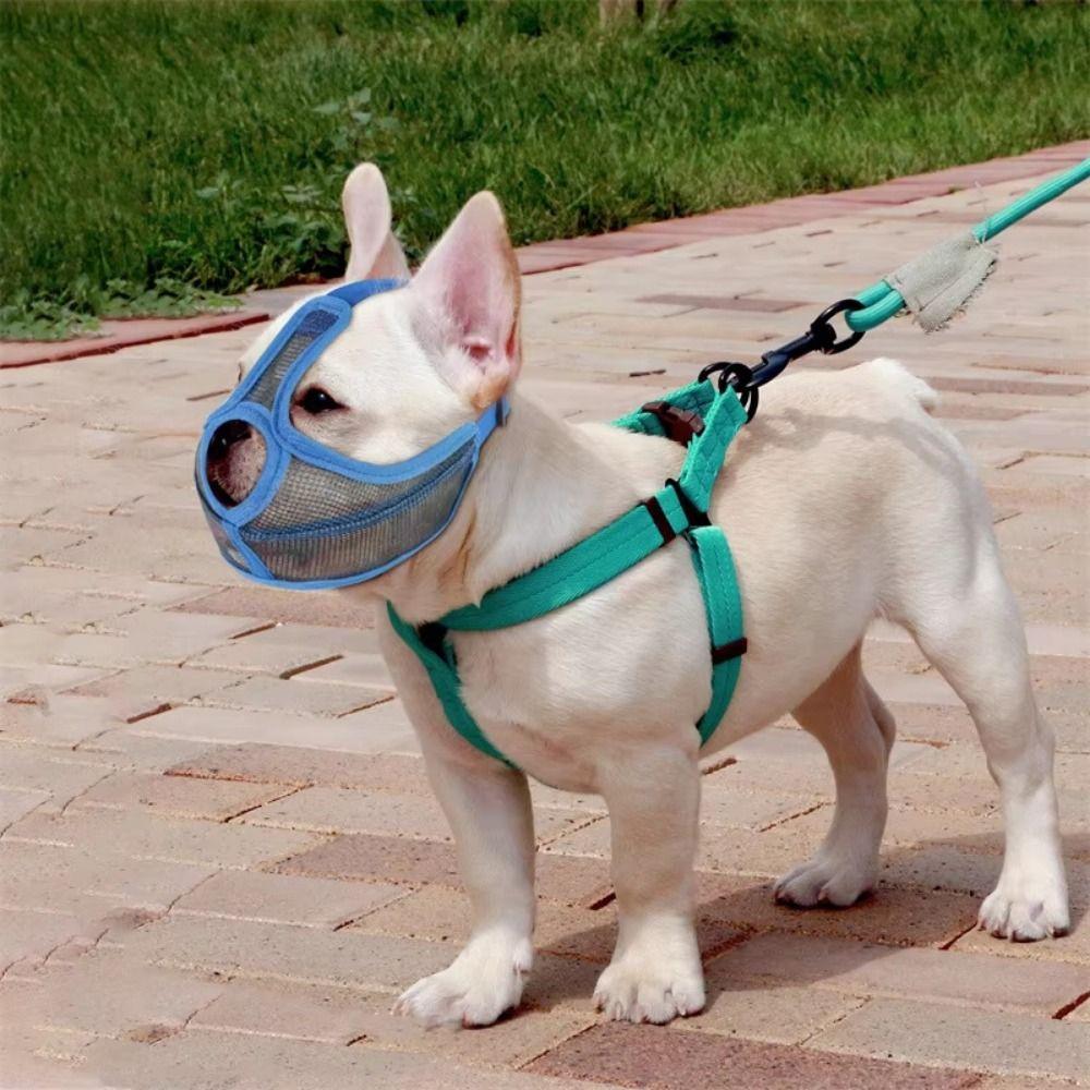 Adjustable Buckle Pet Dog Muzzles Soft Mesh Pet Mouth Cover Dog Mouth Cover Pet Accessories