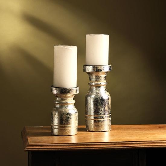 1 Stück Nyla-Kerzenhalter für Heim- und Wohndekoration aus Mangoholz, Herzstück des Esstisches, 15,24 cm